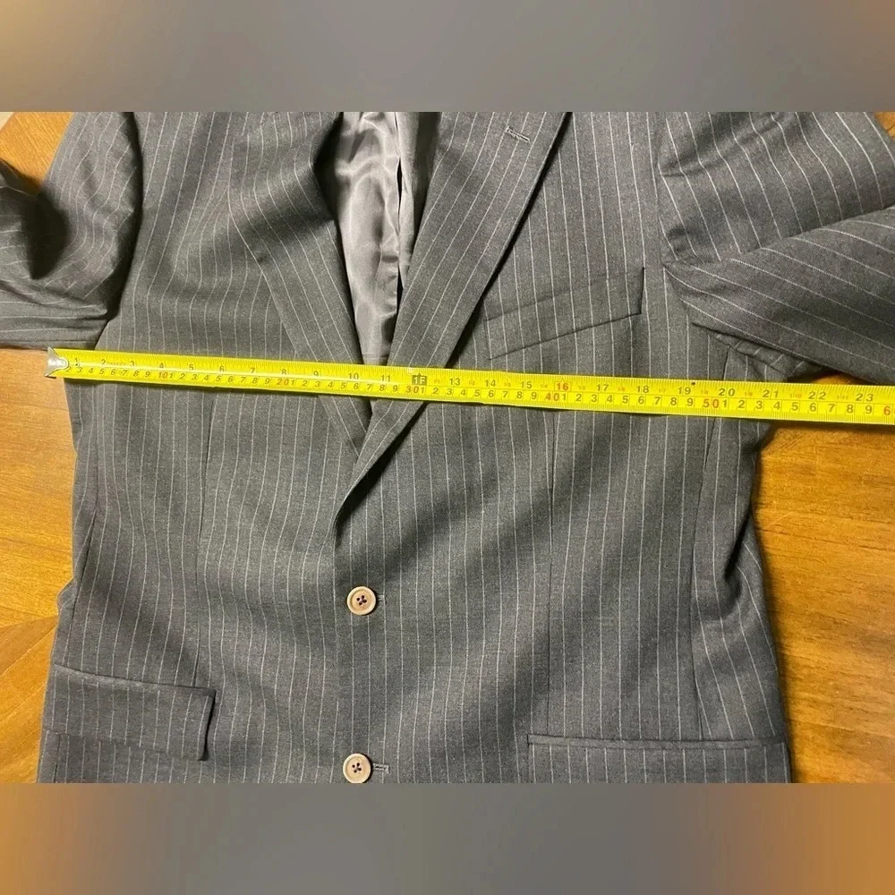 Brooks Brothers 346 Stretch Wool Blazer Pinstripe 2 Button Office Work Size 42L